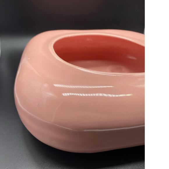 Vintage Dusty Rose Rounded Square Low Profile 80s planter Style of Haeger - Picture 3 of 7